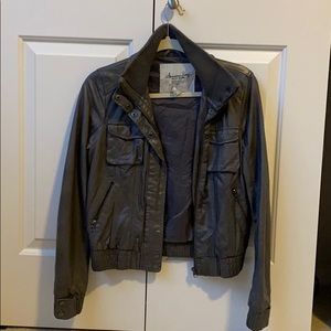 Moto faux leather jacket